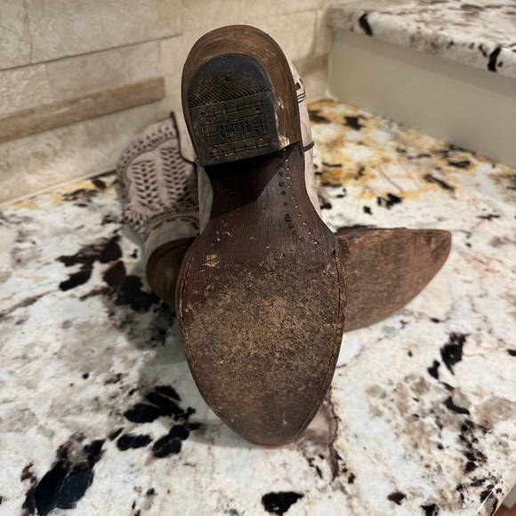 Women's Beige Cowboy Boots - Picture 5 of 6